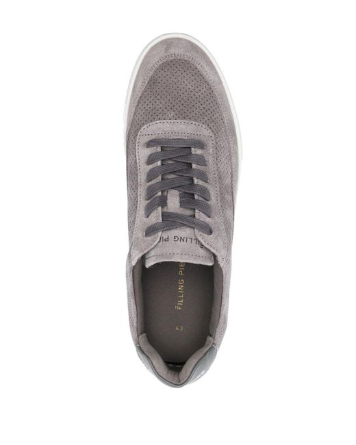Filling Pieces Perforated-detail Low-top Sneakers in Gray for Men | Lyst