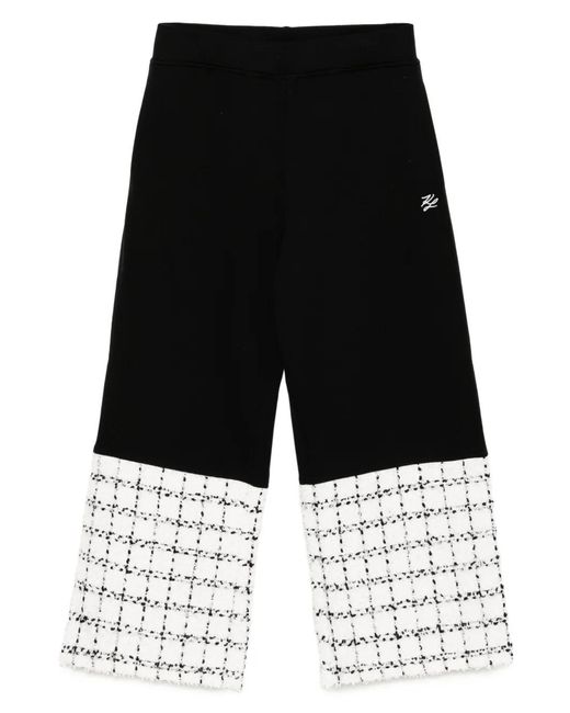 Karl Lagerfeld Black Boucle Sweatpants