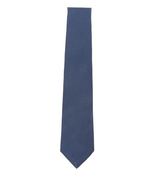 Kiton Seidenkrawatte Mit Polka Dots in Blue für Herren