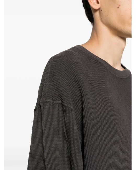 Kapital Black Drop-Shoulder Cotton Sweatshirt for men