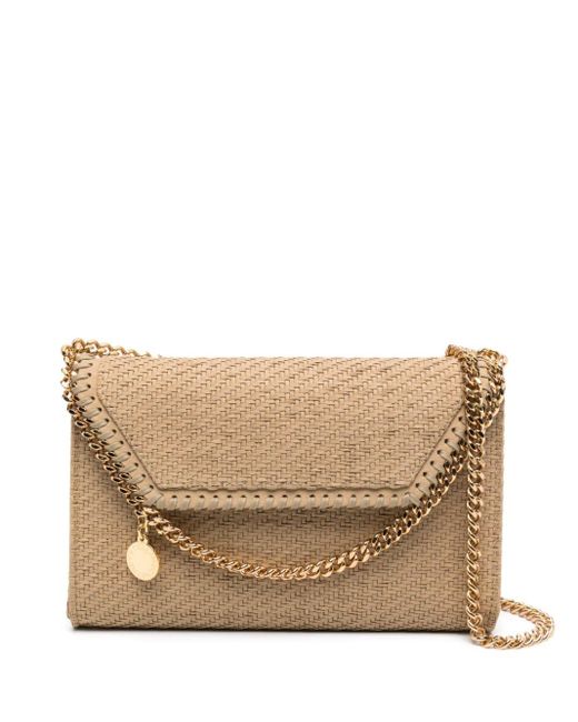 Stella McCartney Natural Mini Falabella Woven Tote Bag