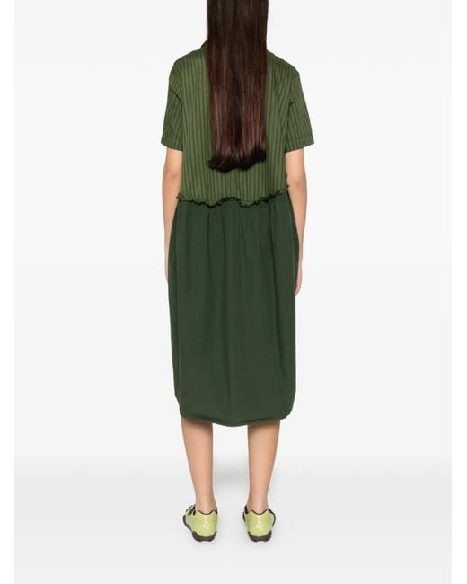Henrik Vibskov Green Bon Chalant Striped Ruffled Dress