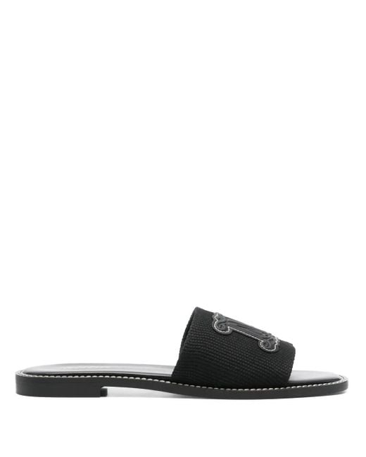 Sandali Slides Geneve di Max Mara in Black