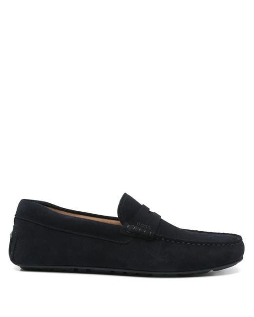 Boss Black Suede Loafers for men