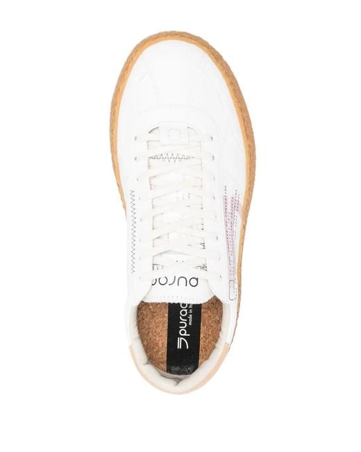 PURAAI Pink Slogan-Print Low-Top Sneakers