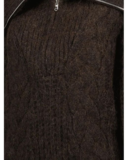 IRO Black Zip High-Neck Sweater