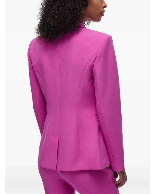 Liu Jo Pink Single-Breasted Peak-Lapel Blazer