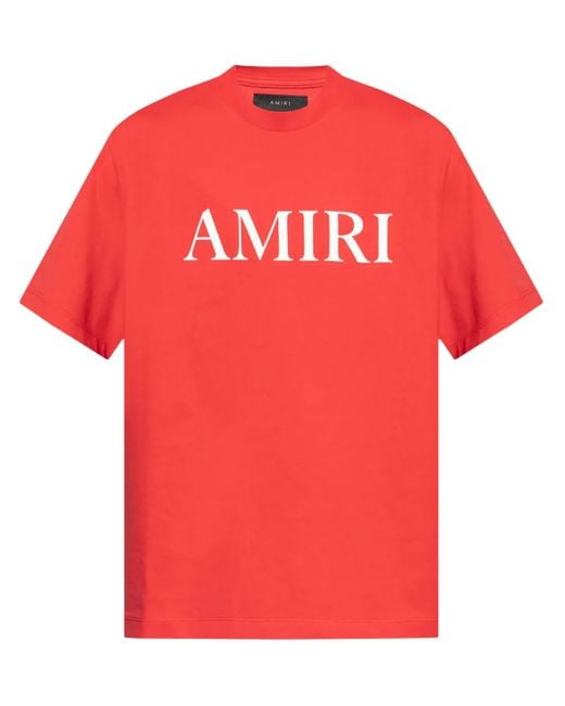 T-Shirt En Coton À Logo Imprimé Amiri pour homme en coloris Red