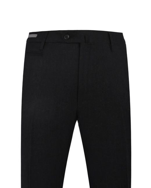 Corneliani Black Button Trousers for men