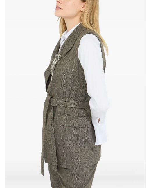 Veston À Broche Chevrons Liu Jo en coloris Gray