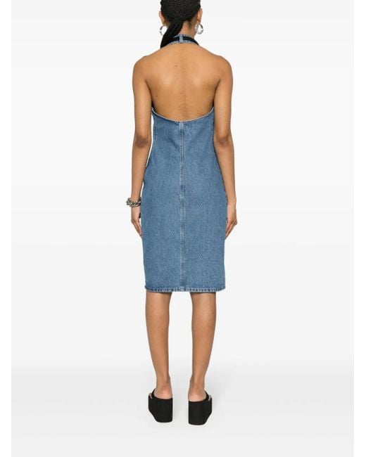 Coperni Blue Open-Back Midi Dress