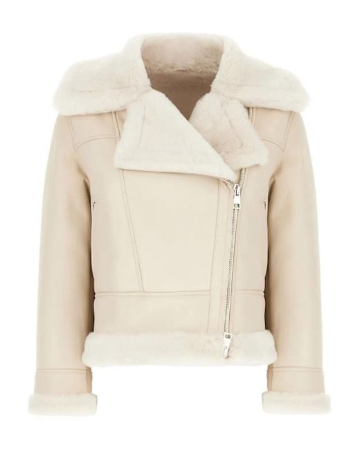 Blancha Natural Chalk Shearling Jacket