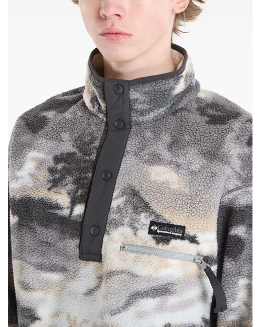 Columbia Gray Helvetia Logo-Patch Sweatshirt for men