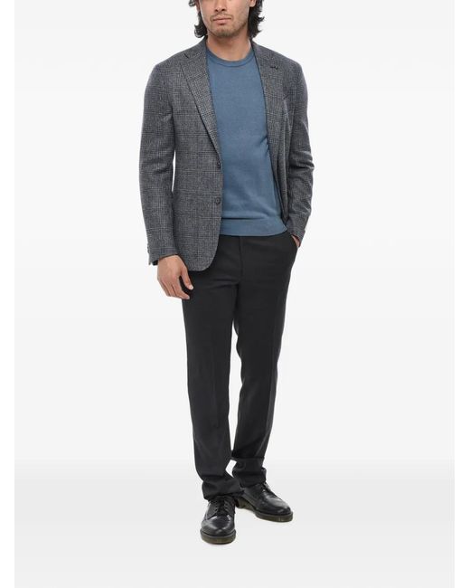 Corneliani Gray Checked Blazer for men