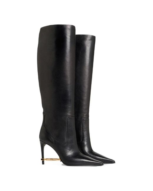 DSquared² Black Metal Bar Heeled Boots