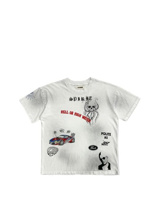 Alchemist White Graphic-Print Cotton T-Shirt for men