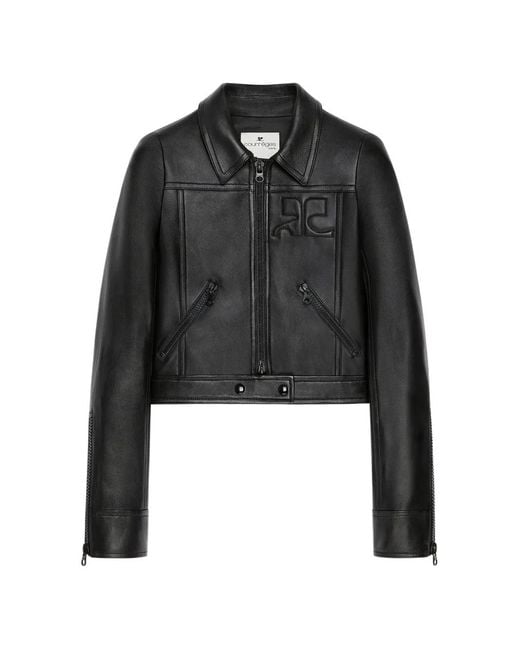 Courreges Black Lodo-Detail Jacket