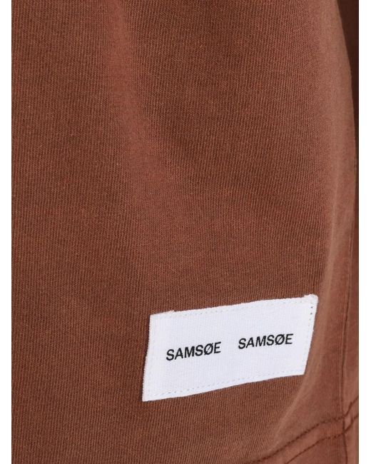 Samsøe & Samsøe Brown T-Shirt Pigment 14508 for men