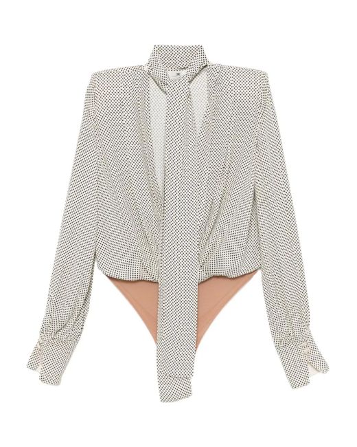 Elisabetta Franchi ポルカドット トップ Gray