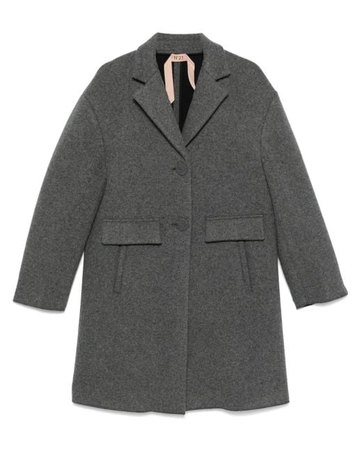 N°21 Gray Single-Breasted Coat