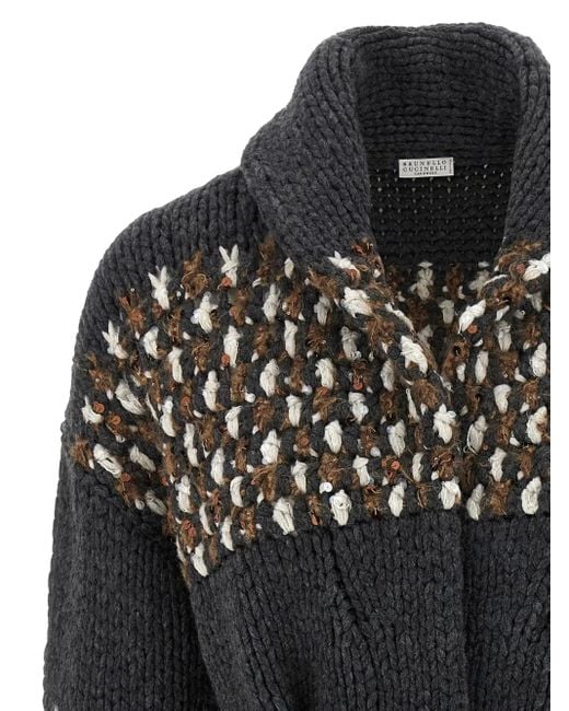 Brunello Cucinelli スパンコール カーディガン Black