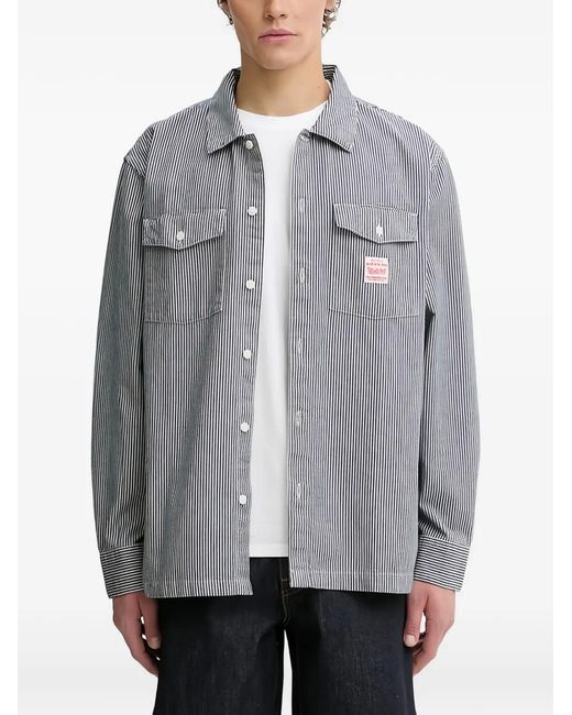 Levi's Gray Striped Pocket Shirt for men