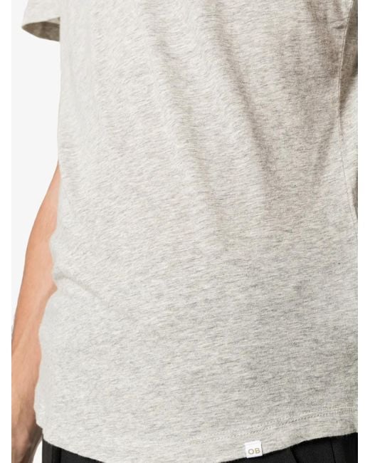 Orlebar Brown Gray Short Sleeved Cotton T-Shirt for men