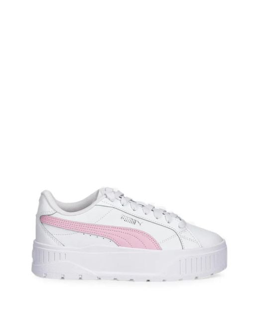 PUMA White Karmen Ii Leather Platform Sneakers