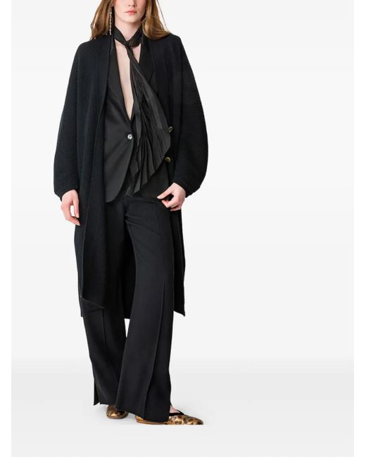 Forte_forte Black Side-Split Palazzo Pants