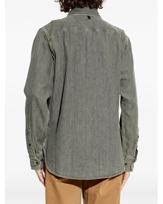 Rag & Bone Gray Patch-Pocket Shirt for men