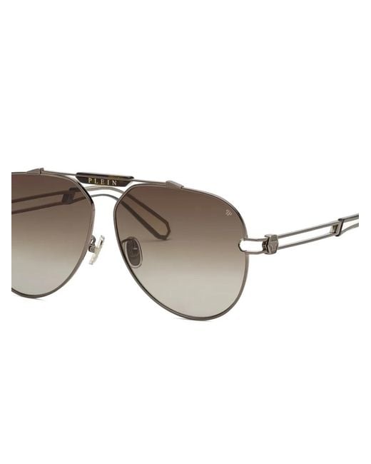 Philipp Plein Metallic Gradient Pilot-Frame Sunglasses for men