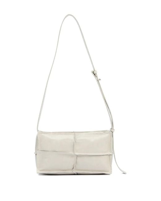 Bolso de hombro con placa del logo MM6 by Maison Martin Margiela de color White