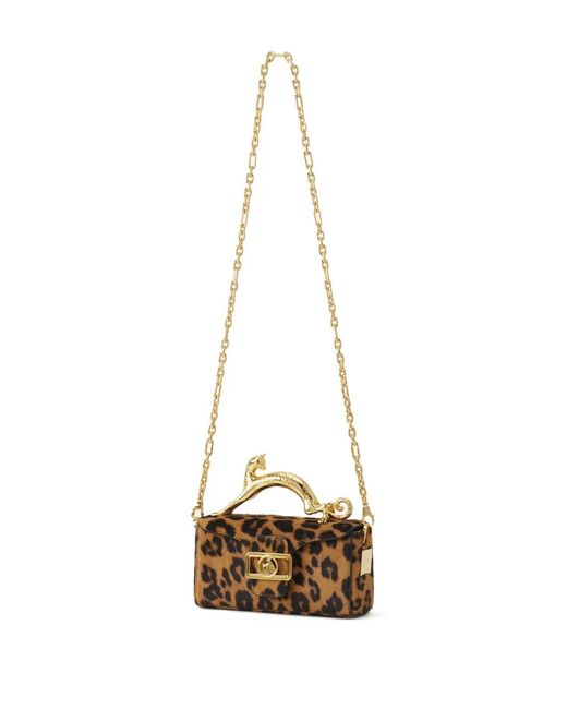 Lanvin Metallic Pencil Cat Leopard-Pattern Tote Bag