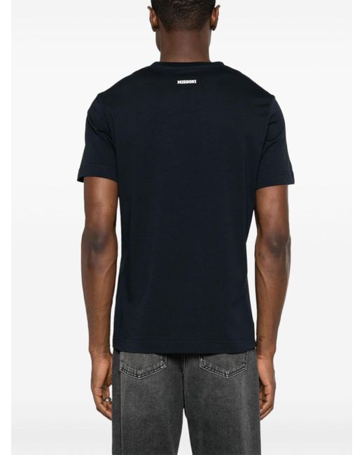 Missoni Katoenen T-shirt Met Zigzag-print in het Black voor heren