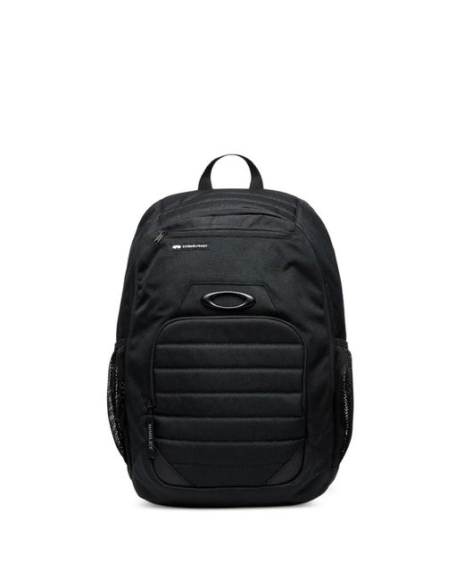 Oakley Black Top-Handle Logo-Plaque Backpack for men