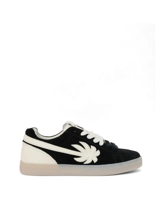 Palm Angels Black Palm Tennis Lace-Up Sneakers for men