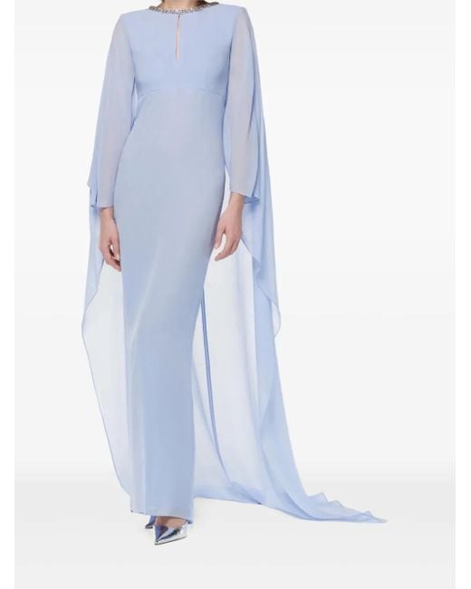 Robe Longue En Chiffon Roland Mouret en coloris Blue