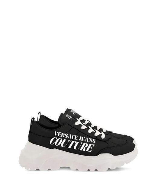 Versace Jeans Couture メンズ ブラック ロゴ スニーカーの通販はau
