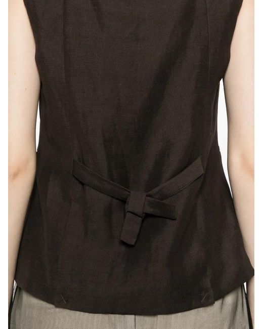 Liviana Conti Black Button Front Gilet