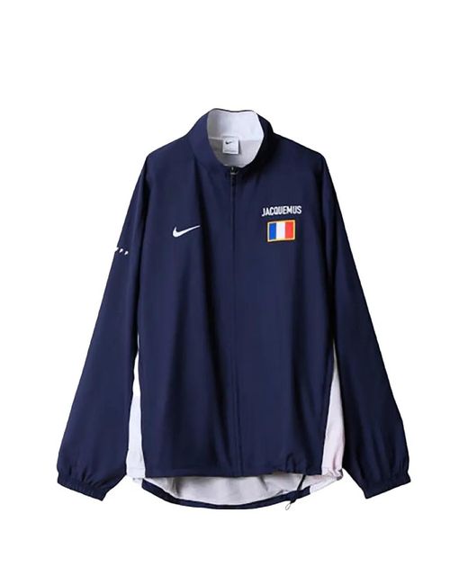 Nike Blue Xfrance X Jacquemus Logo-Print Jacket