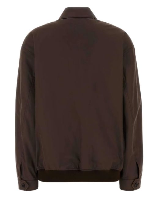 Miu Miu Brown Zip-Front Casual Jacket
