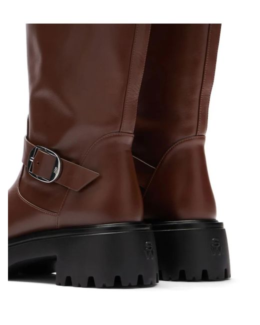 Stuart Weitzman Brown Emerson Moto Boot