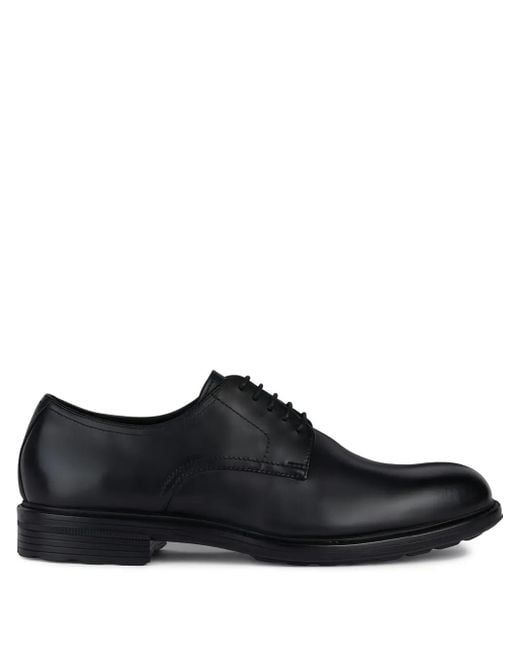 メンズ Geox Wlak Pleasure レザーレースアップシューズ Black