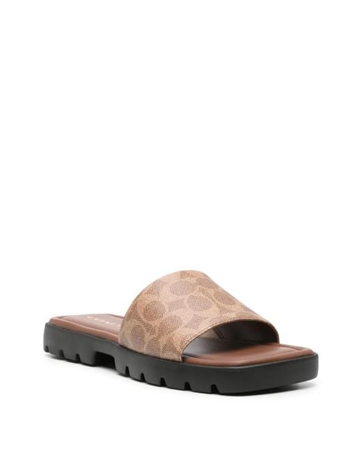 COACH Brown Florence Sandals