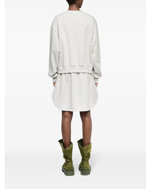 J.W. Anderson White Layered Sweatshirt Dress