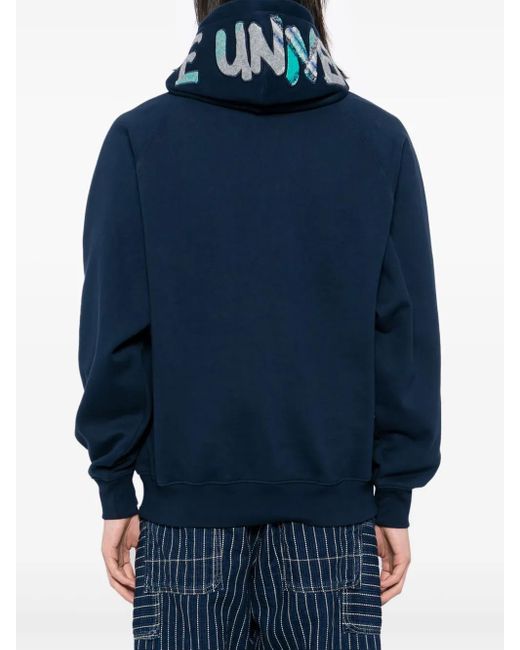 Aape By A Bathing Ape Blue Logo-Patch Hoodie for men
