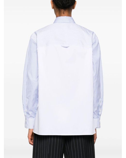 Camisa con paneles a rayas PS by Paul Smith de color White