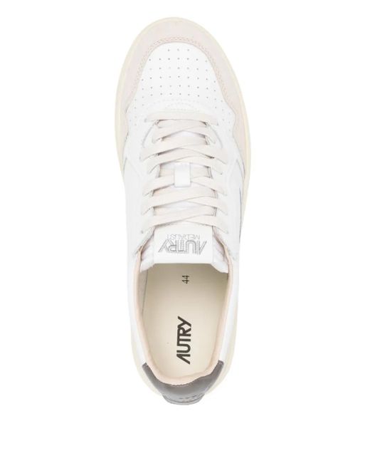 Autry White "Medalist Low" Sneakers for men