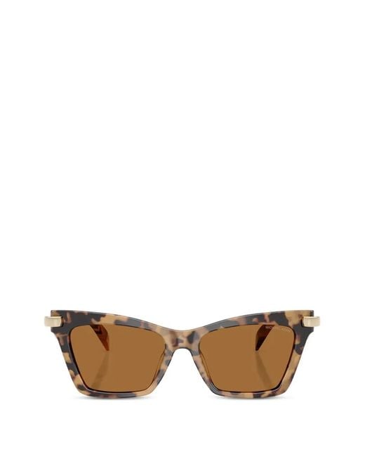 Michael Kors Brown Lunettes De Soleil Grand Cayman À Monture Papillon