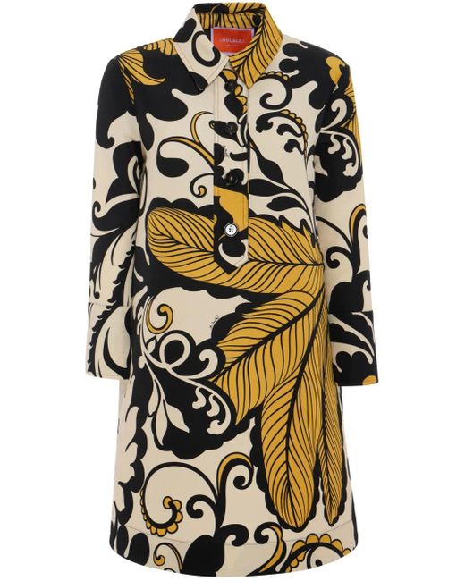 LaDoubleJ Black Graphic-Print Shirt Dress